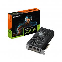 GIGABYTE GeForce RTX 5060 Ti WINDFORCE OC 8G Tarjeta Gráfica  8 GB GDDR7, 128 bits, PCI-E 5.0, 2587 MHz Frecuencia del núcleo, 3 x DisplayPort, 1 x HDMI, GV-N506TWF2OC-8GD